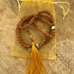 Japamala Nepalí Amarillo Buda para nuevos comienzos, felicidad y sabiduría